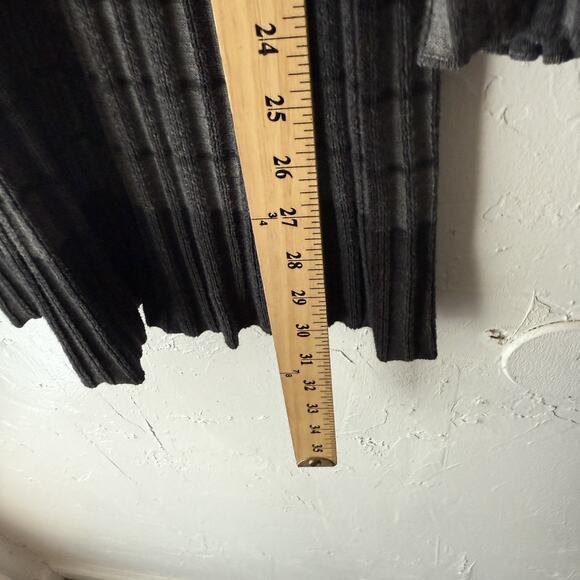 Max‎ Studio Sweater Dress Y2k Medium Gray Black Textured Knit Pleated Tunic Twee - Picture 6 of 9